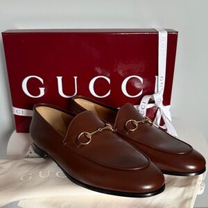 Gucci Jordaan Loafer in Dark Brown New with Box